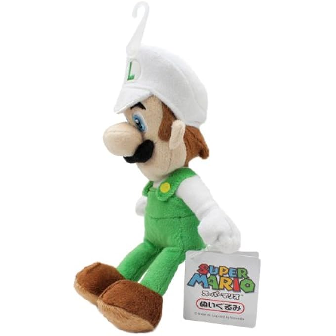 Bandai OFFICIALLY LICENSED SUPER MARIO PLUSH 9" FIRE LUIGI JAPANESE IMPORT - Image 3